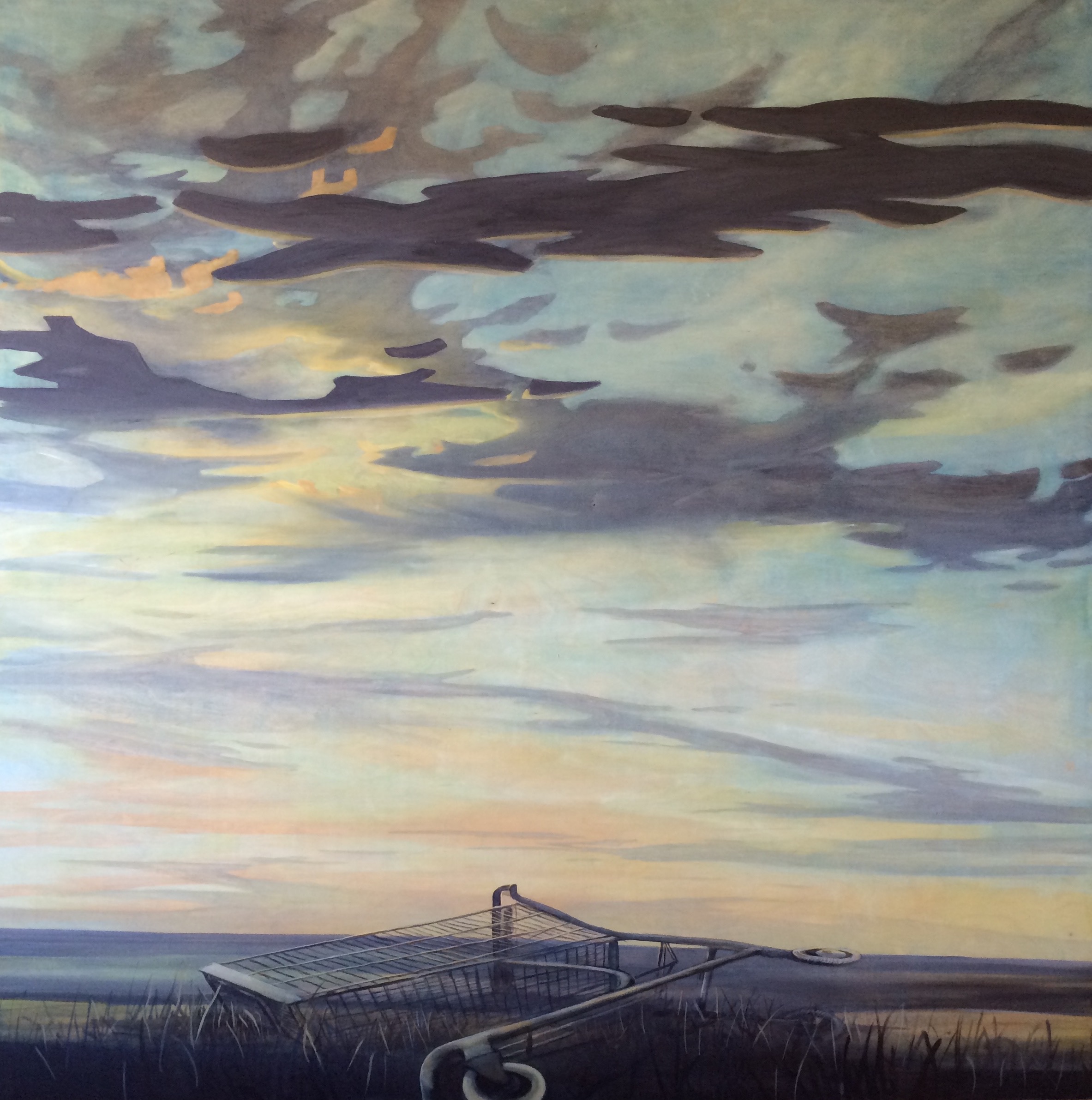 Painting by Rosanna Marmont — America, 2015, oil on birch