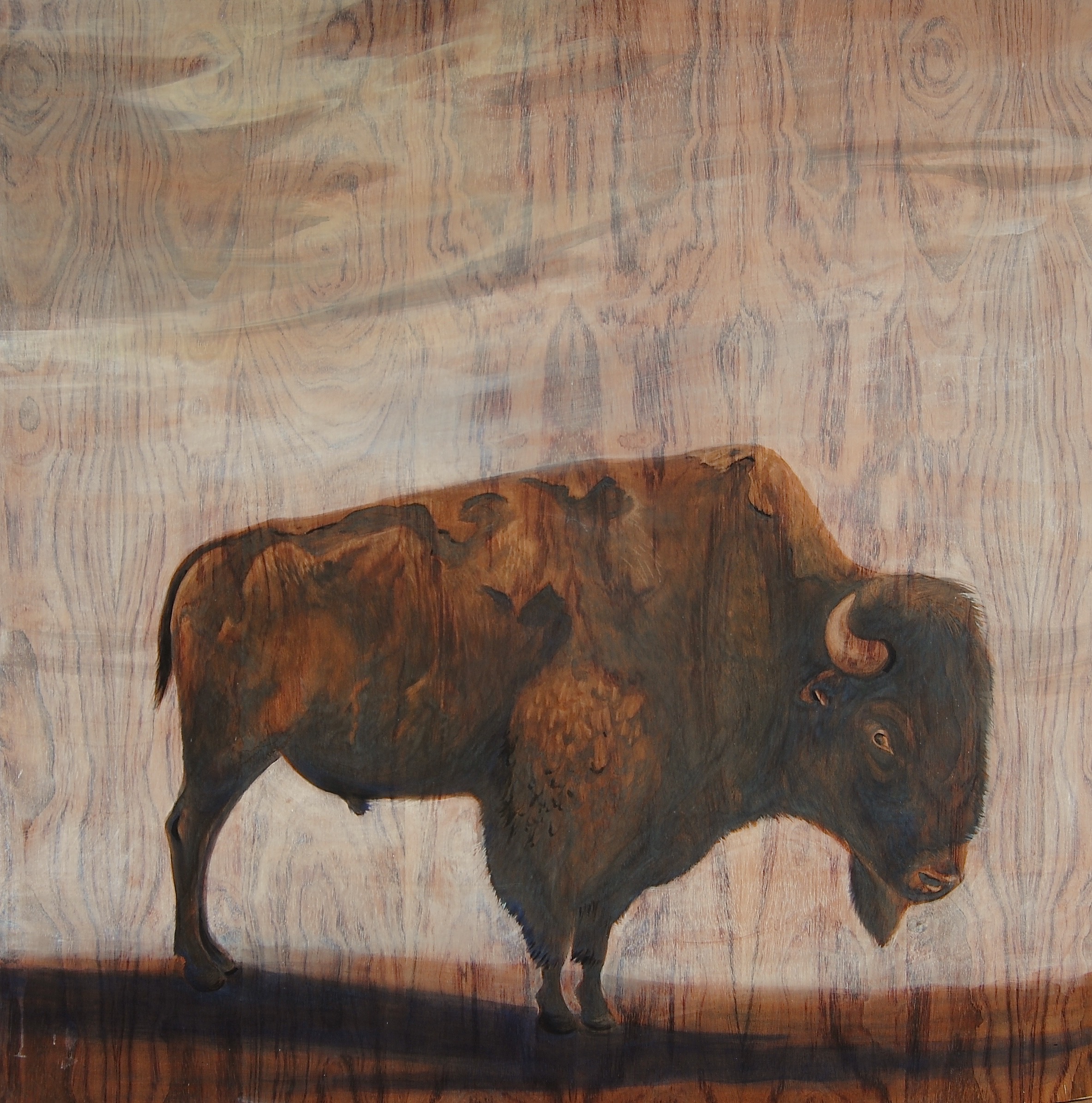 Painting by Rosanna Marmont — American West, 2015, oil on babinga
