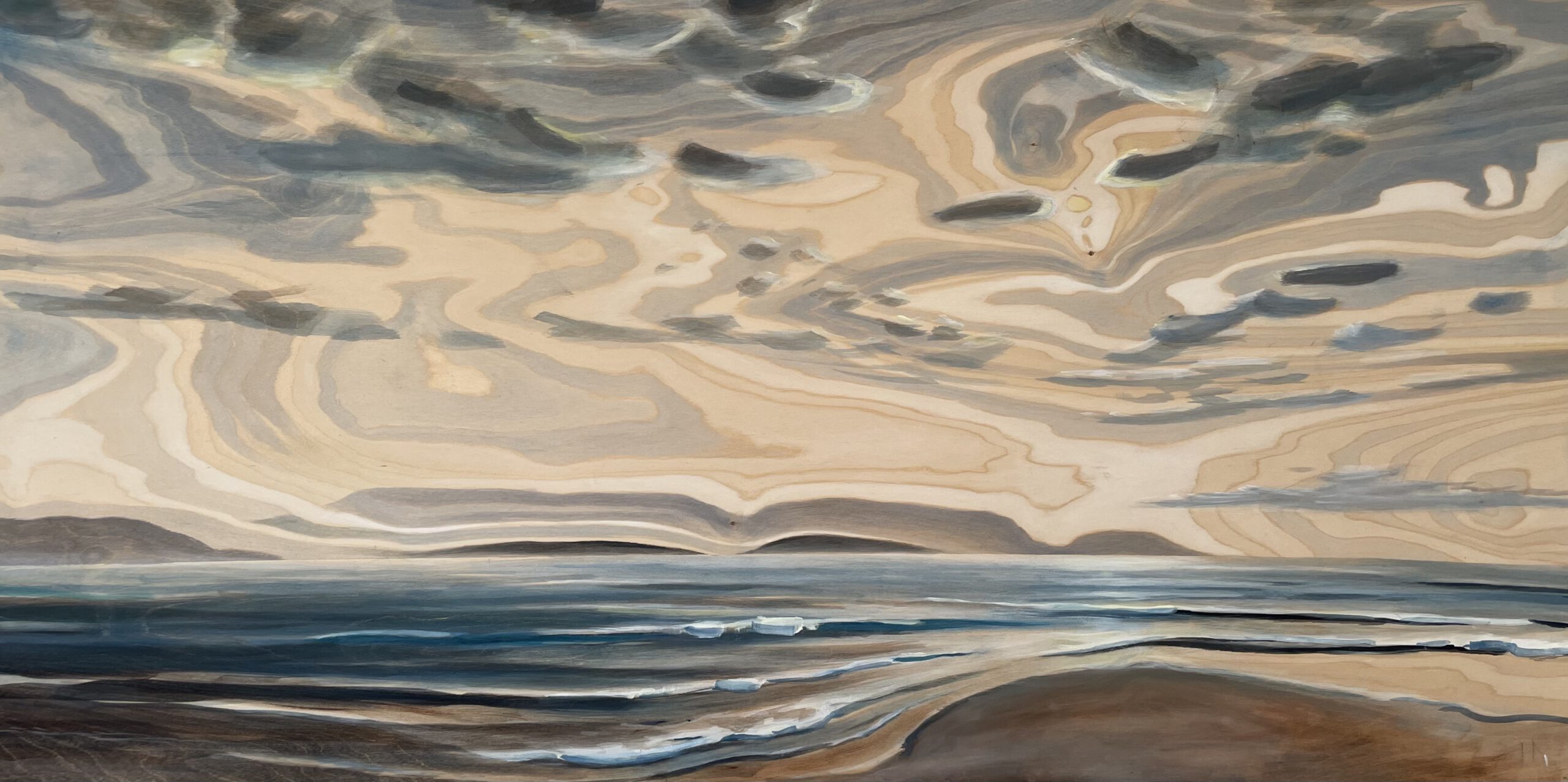Painting by Rosanna Marmont — Blue, 2024, oil on birch