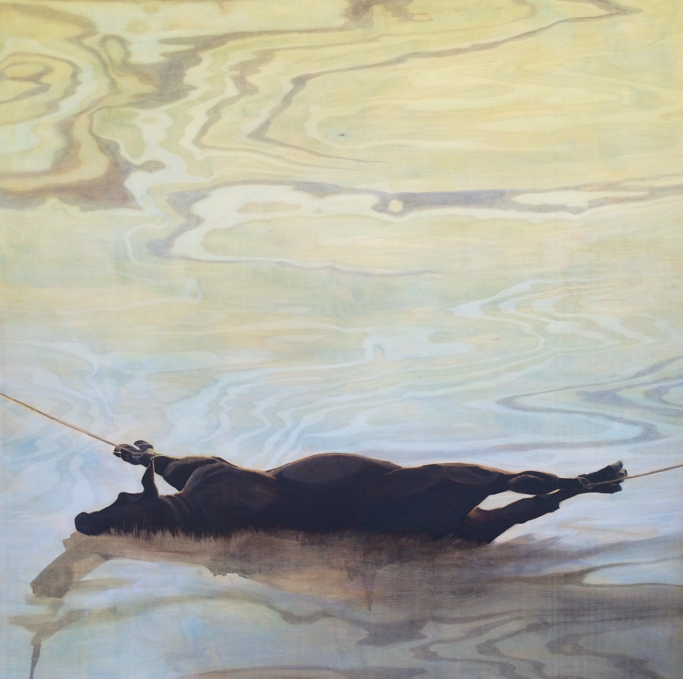 Painting by Rosanna Marmont — Branding, 2015, oil on birch
