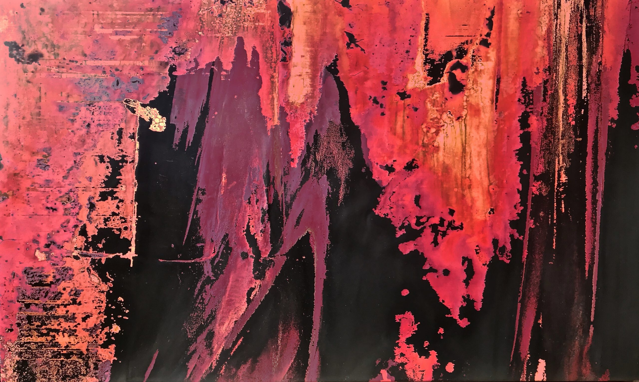 Painting by Rosanna Marmont — Fire, 2020, fired copper