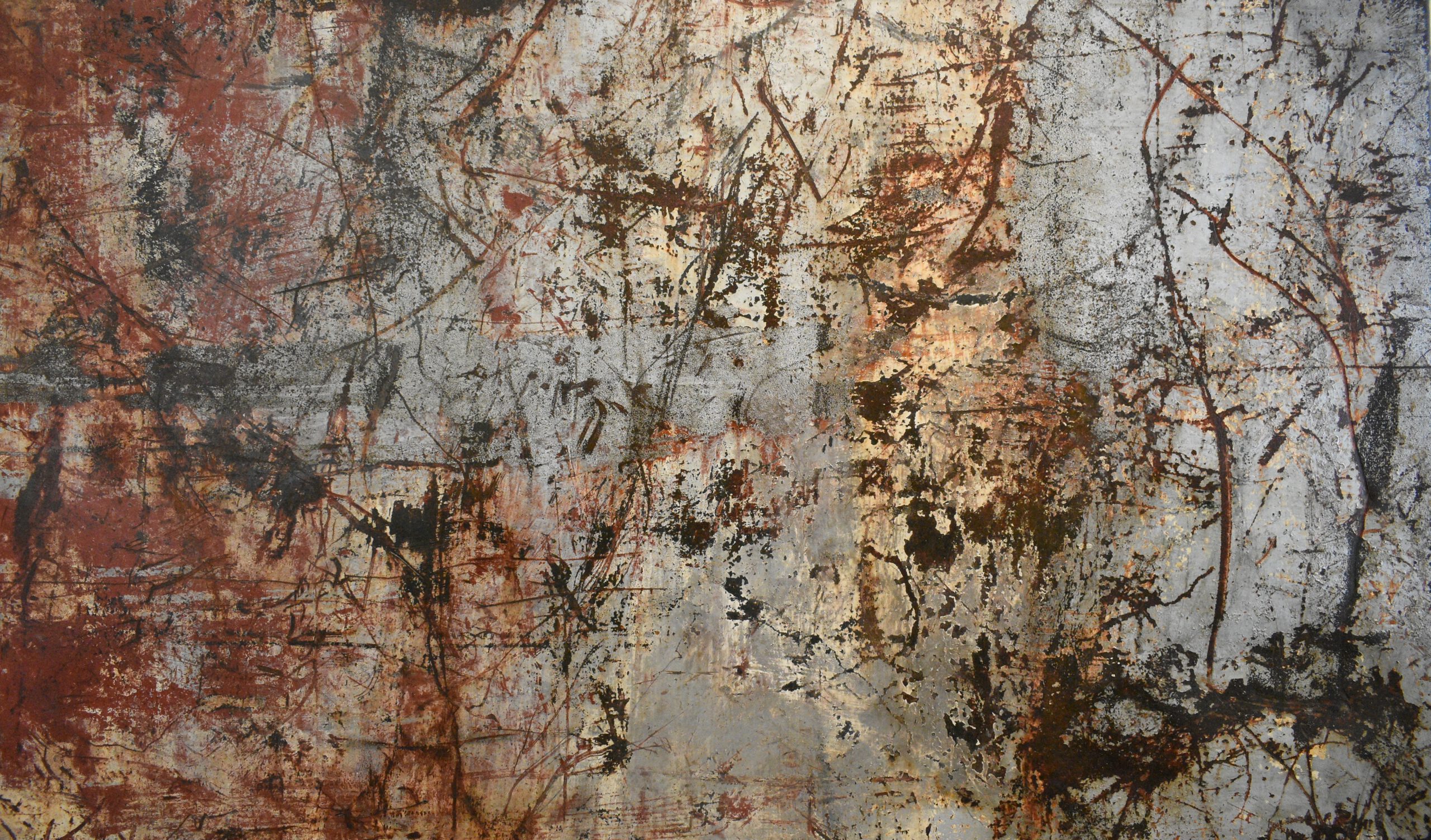 Painting by Rosanna Marmont — Found in Tucson I, 2018, recycled industrial steel