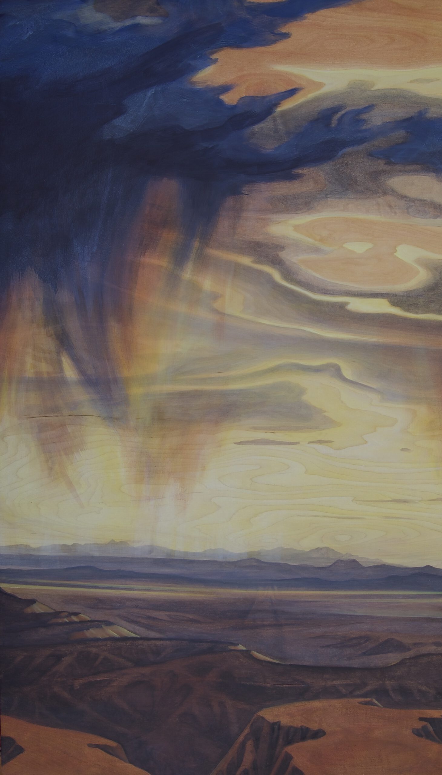 Painting by Rosanna Marmont — Gates Pass II, 2015, oil on maple