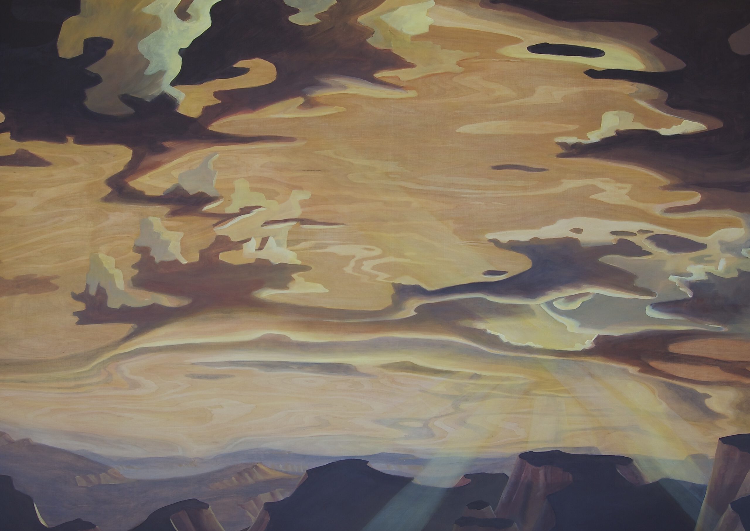 Painting by Rosanna Marmont — Gates Pass, 2015, oil on maple