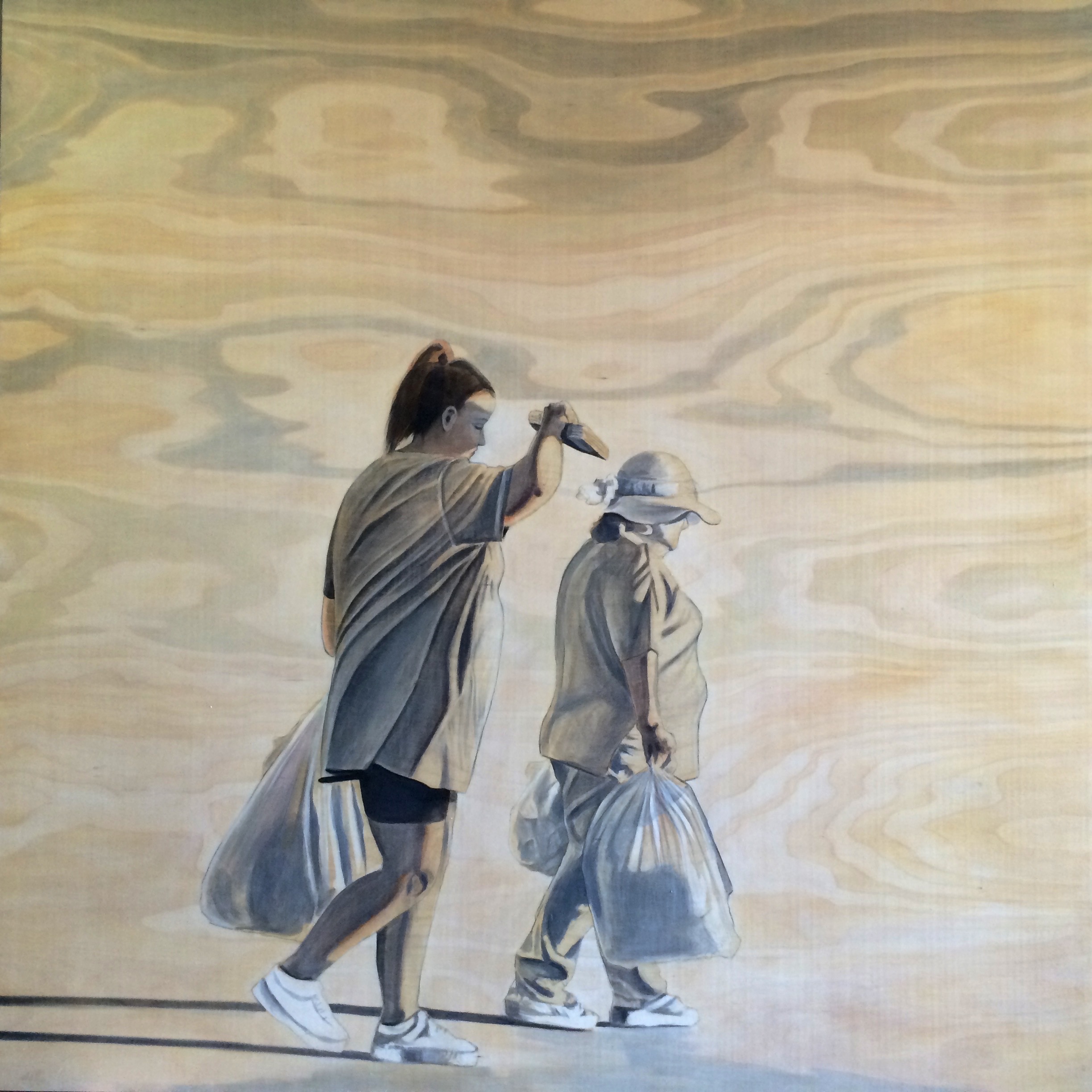 Painting by Rosanna Marmont — Grant and Alvernon, 2016, oil on birch