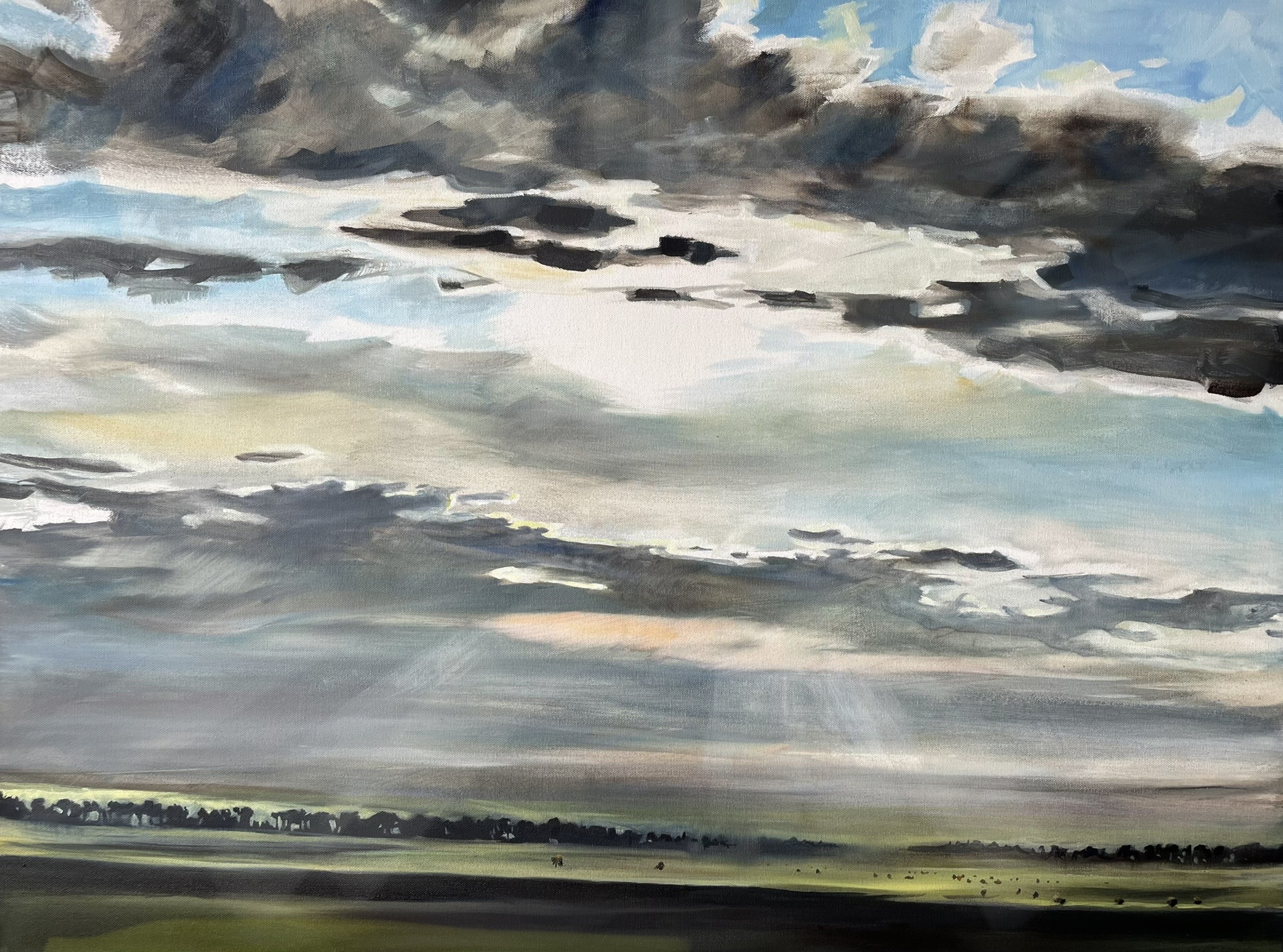 Painting by Rosanna Marmont — Highway 20, 2021, oil on canvas