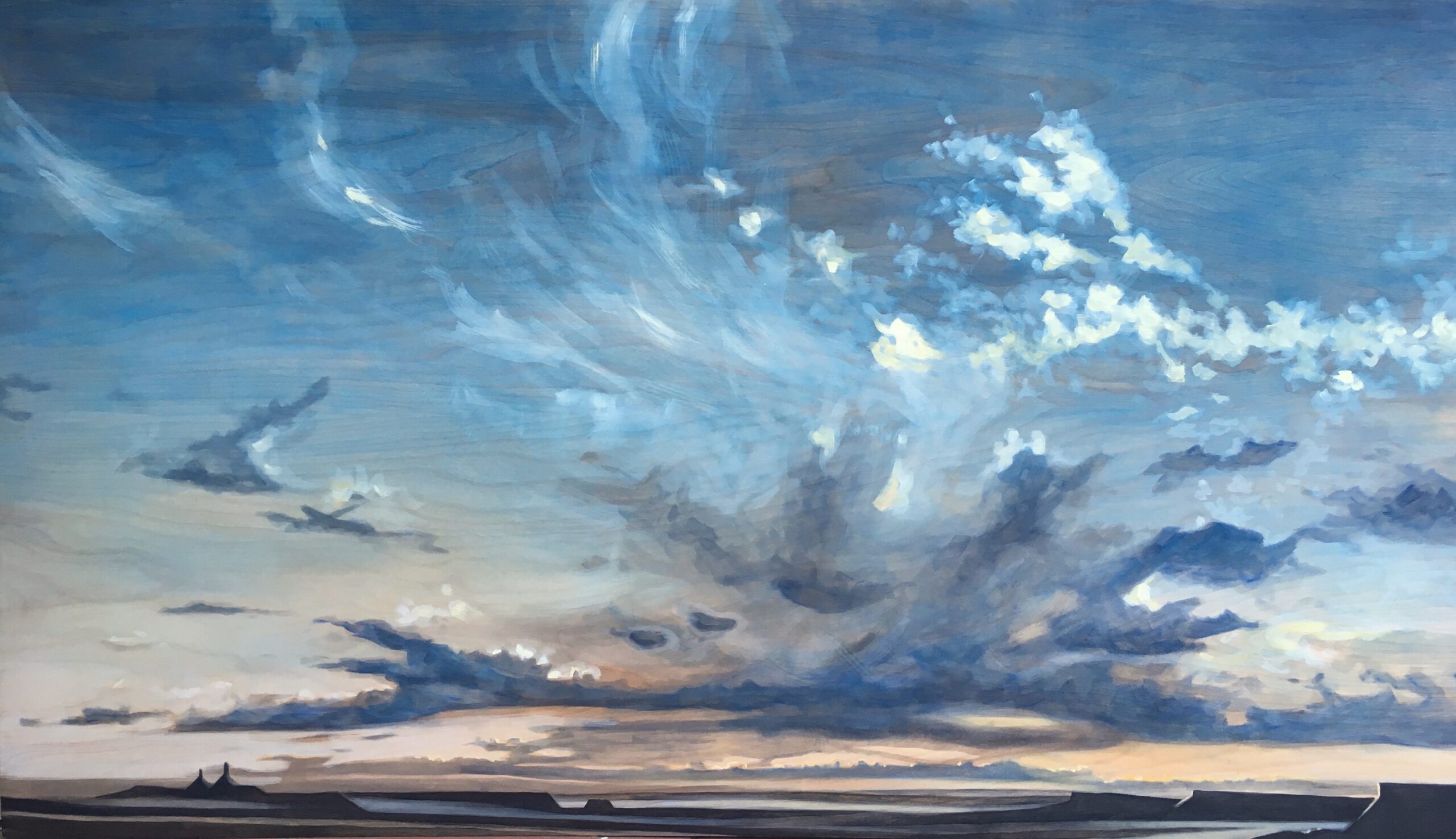 Painting by Rosanna Marmont — Indian Creek, 2018, oil on maple