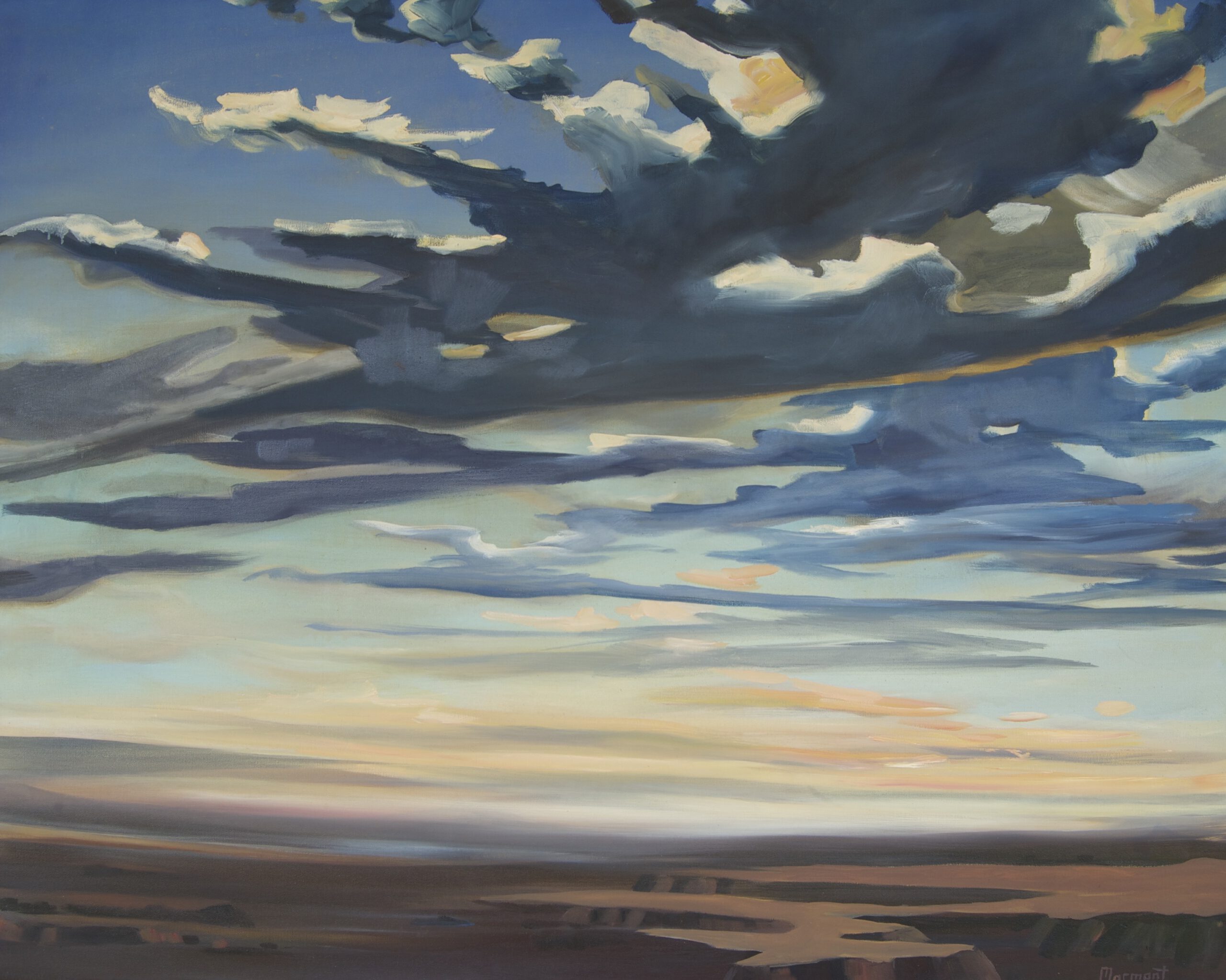 Painting by Rosanna Marmont — Land and Sky, 2015, oil on canvas