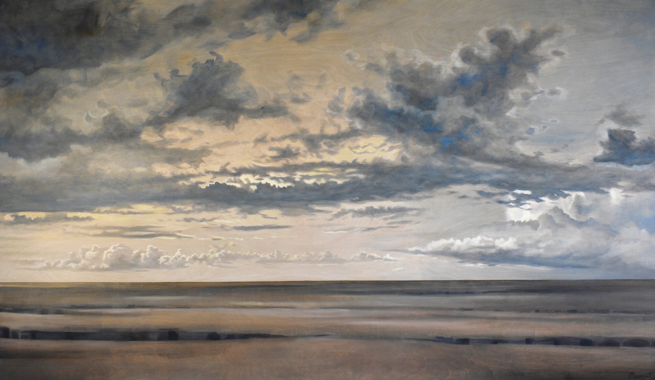Painting by Rosanna Marmont — Looking North, 2018, oil on maple