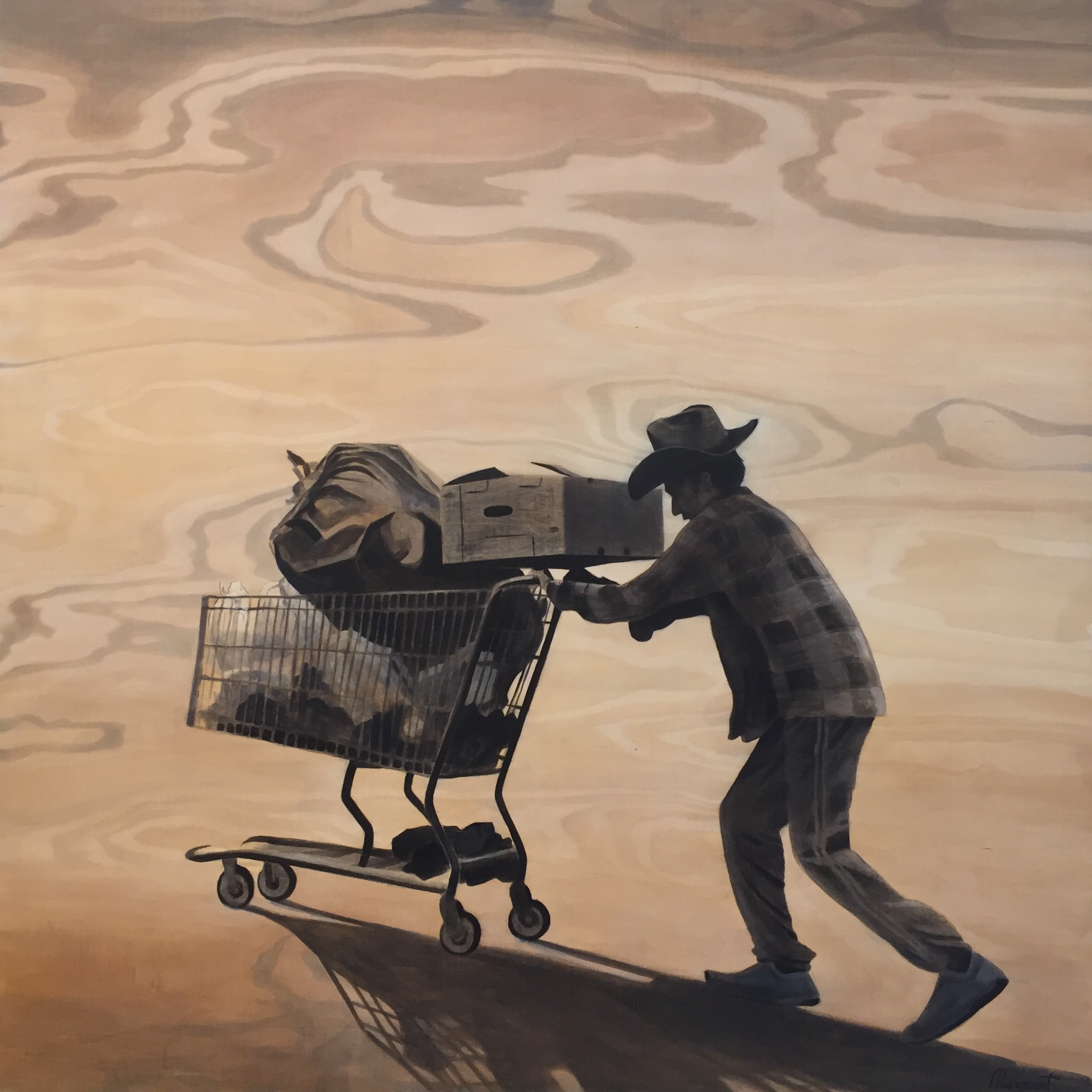 Painting by Rosanna Marmont — Manifest Destiny, 2016, oil on birch
