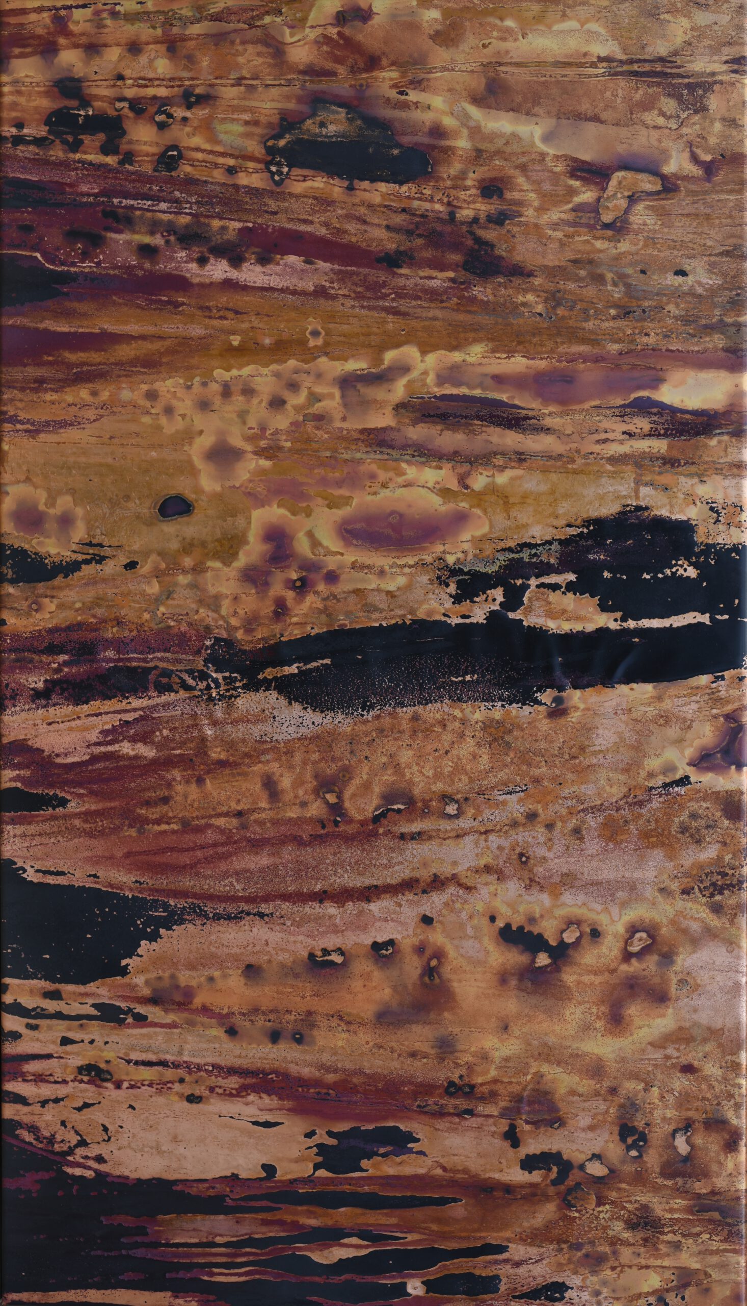 Painting by Rosanna Marmont — Mill Pond, 2017, fired copper