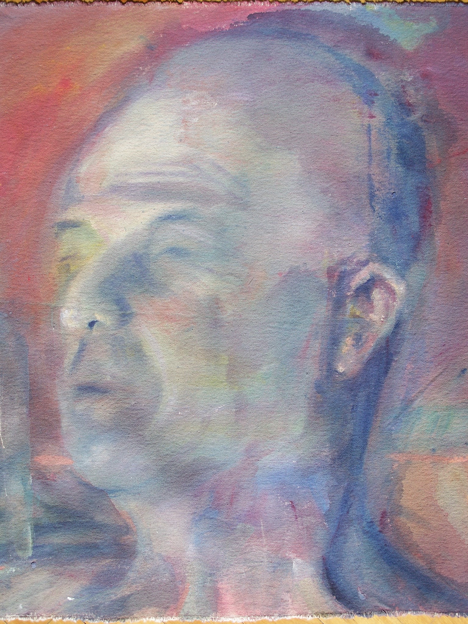 Painting by Rosanna Marmont — Model, 2008, acrylic on raw canvas