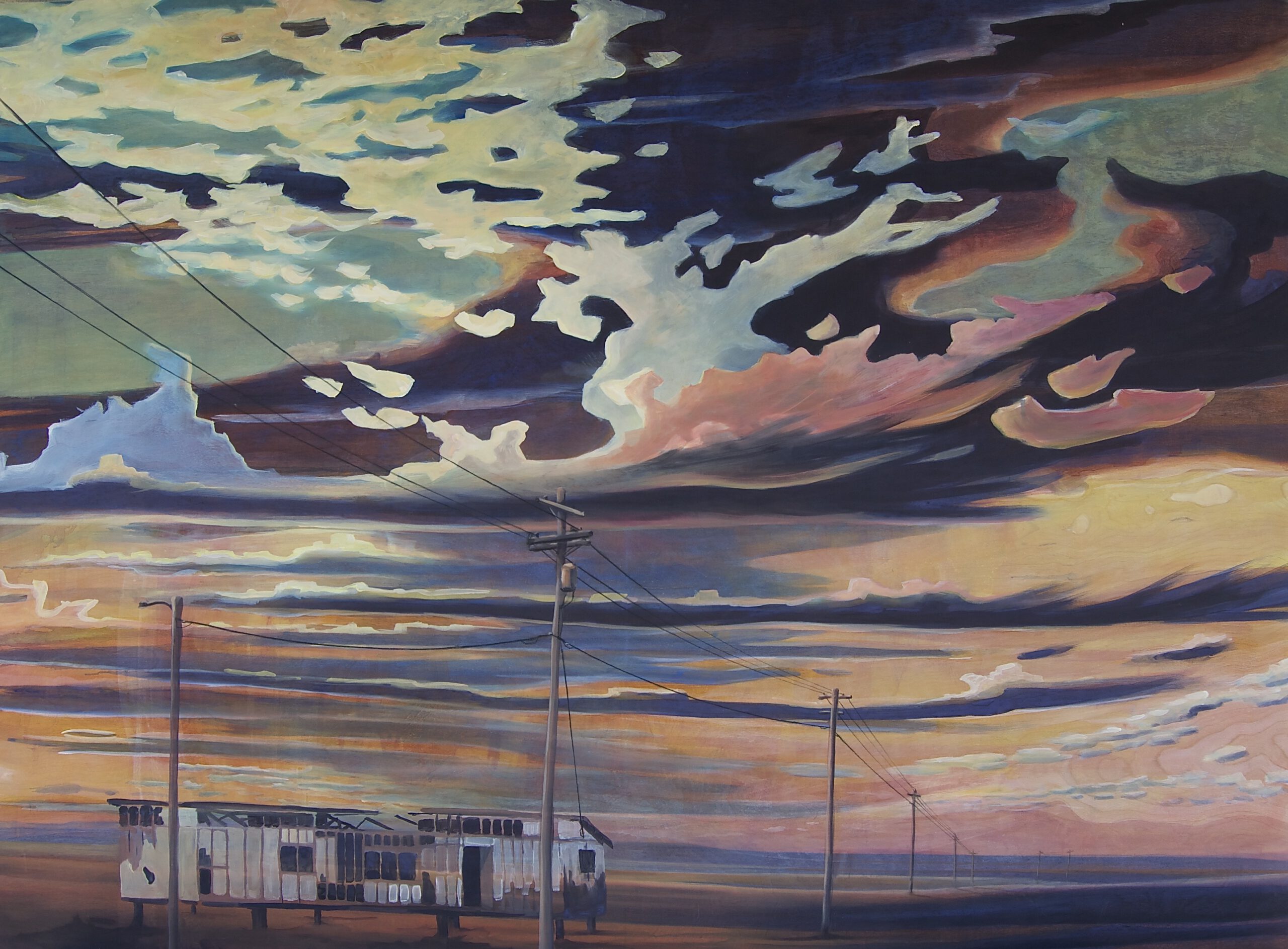 Painting by Rosanna Marmont — Navajo Nation, 2015, oil on maple