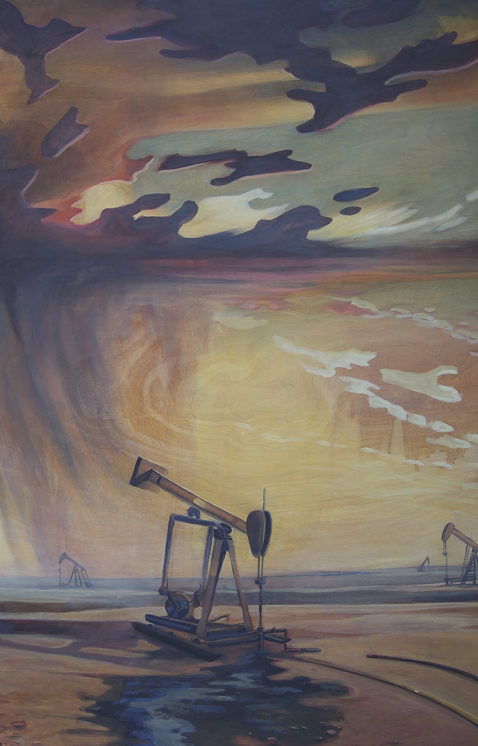Painting by Rosanna Marmont — Oil Jack, 2015, oil on maple