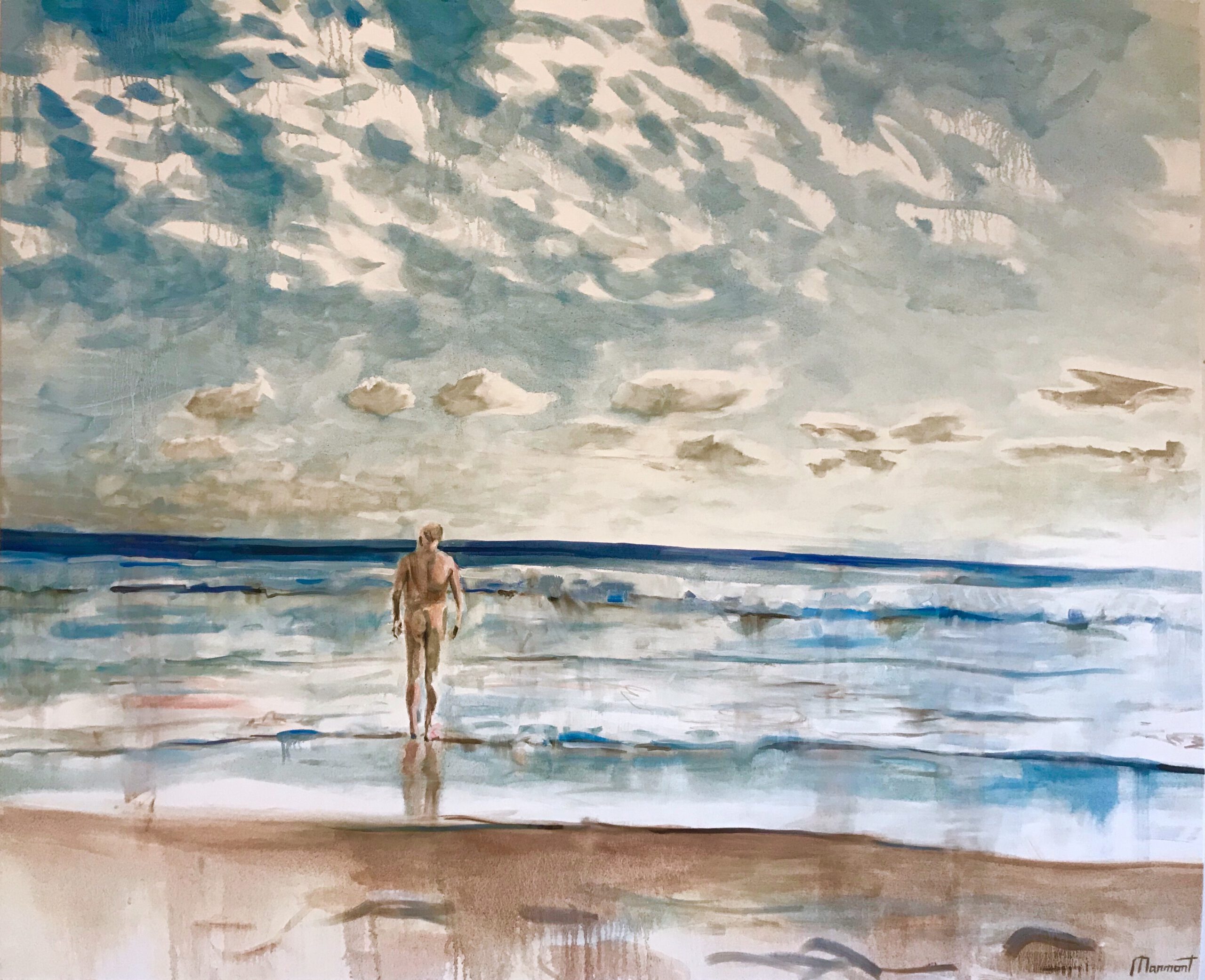 Painting by Rosanna Marmont — Old White Man, 2020, oil on canvas