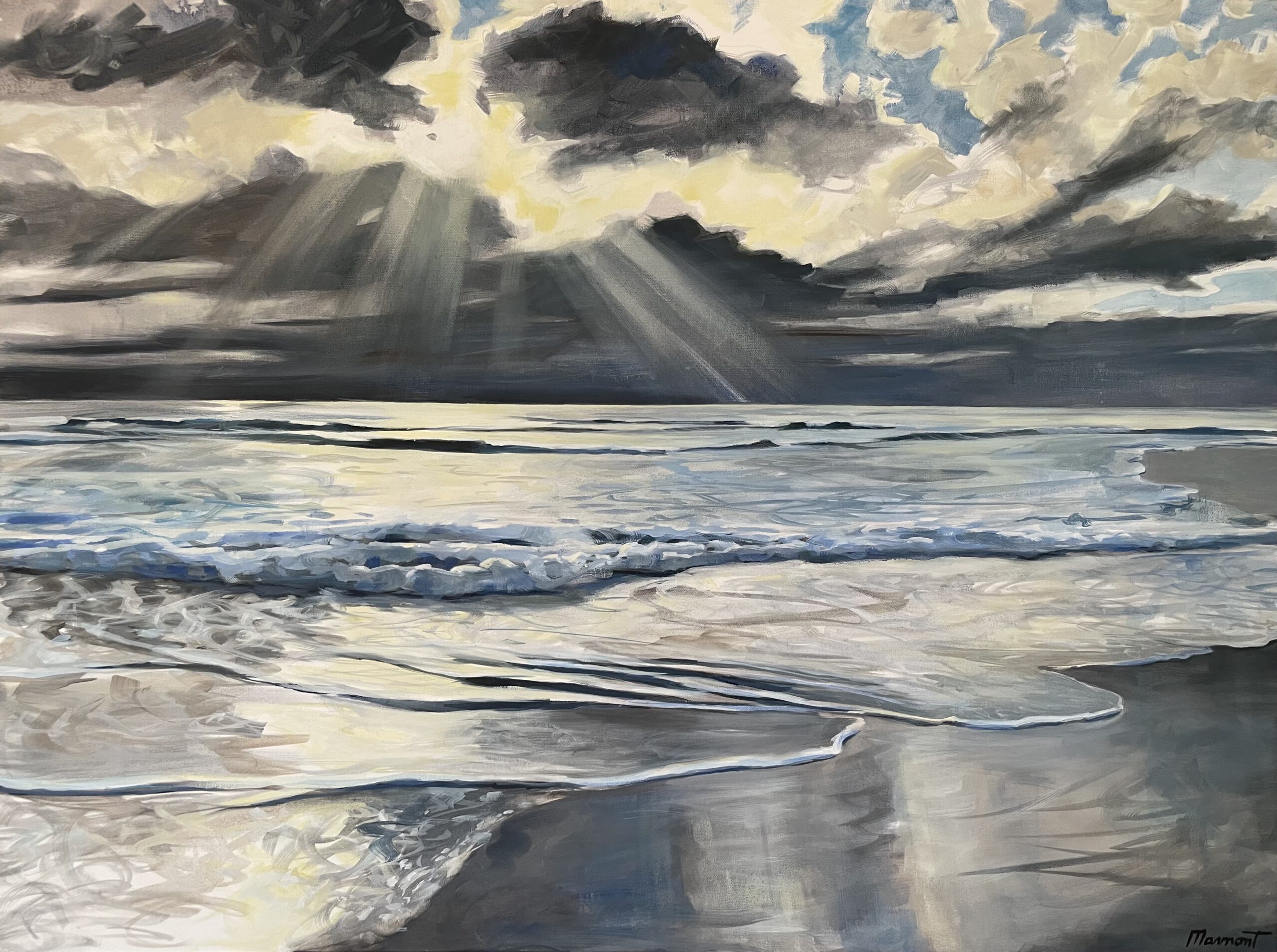 Painting by Rosanna Marmont — Pacific Beach II, 2024, oil on canvas