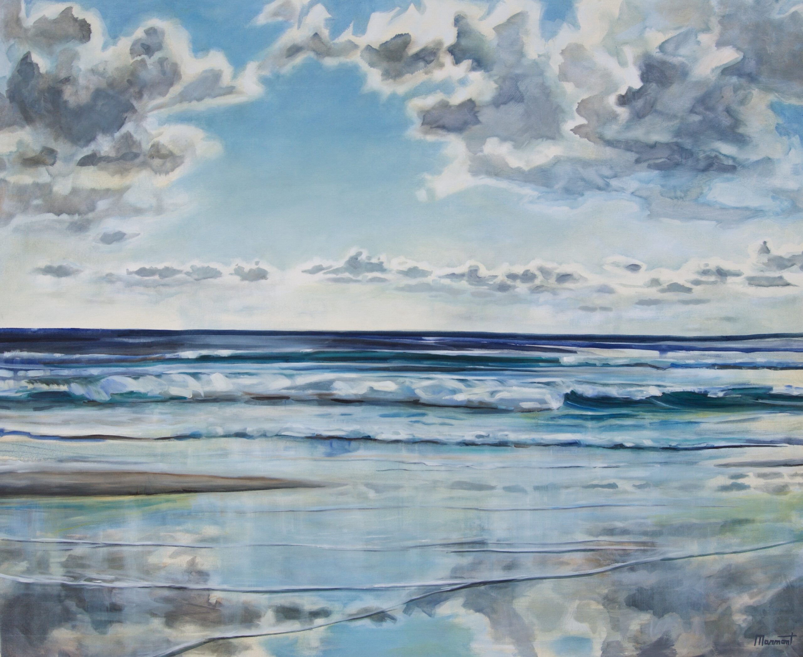 Painting by Rosanna Marmont — Pacific Beach, 2020, oil on canvas
