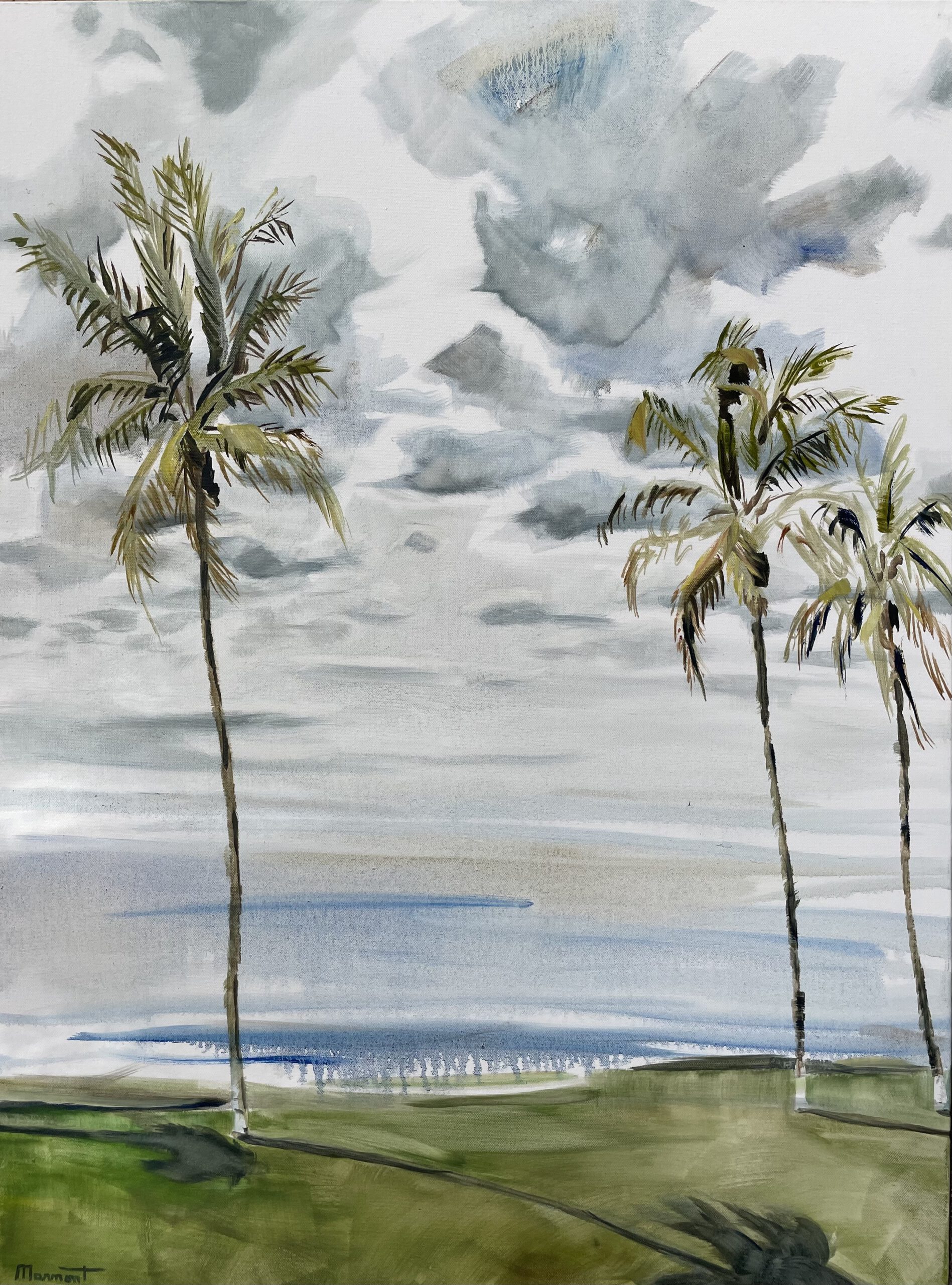 Painting by Rosanna Marmont — Palms I, 2021, oil on canvas