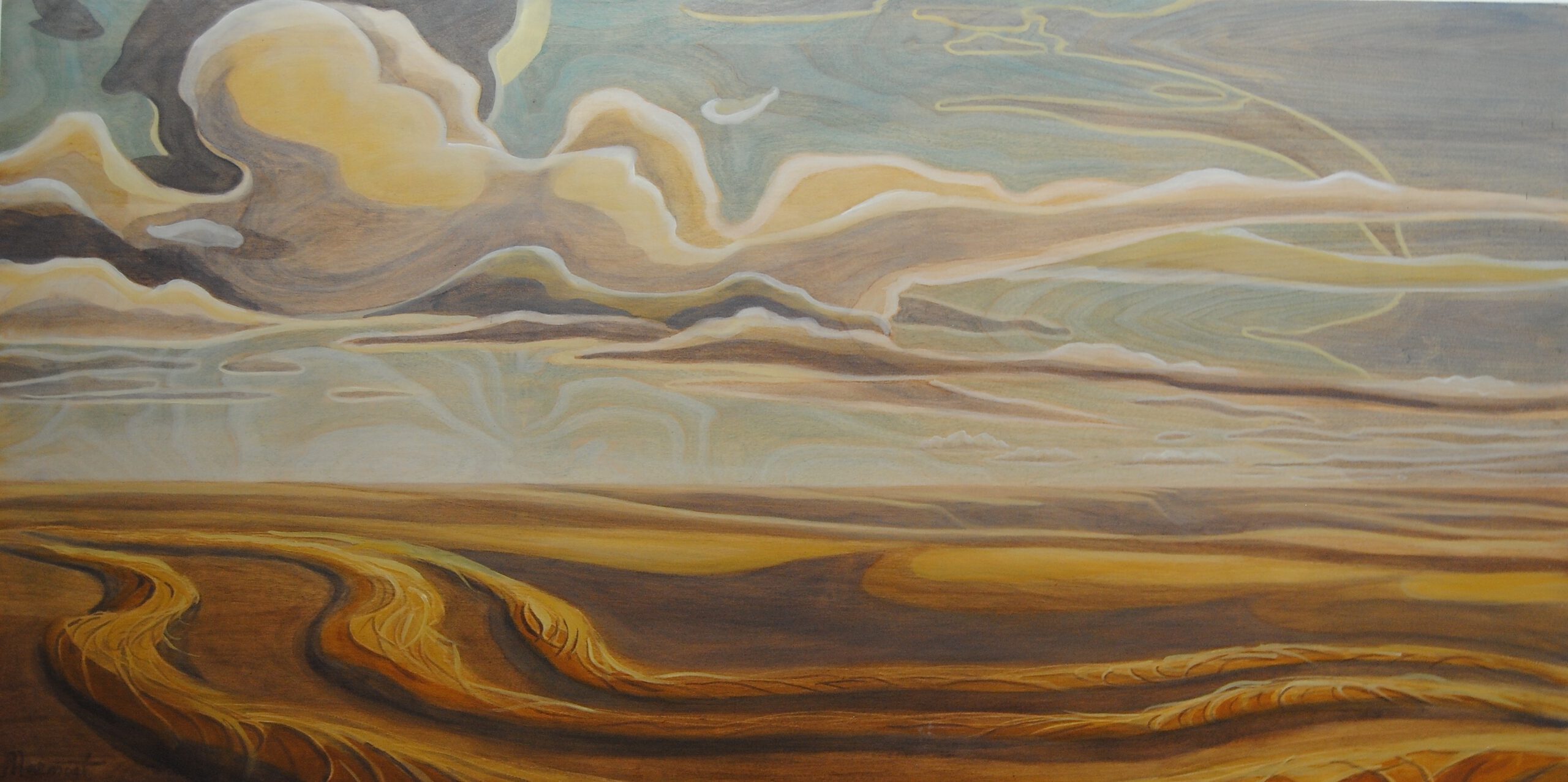 Painting by Rosanna Marmont — Paradise Valley, 2014, oil on birch