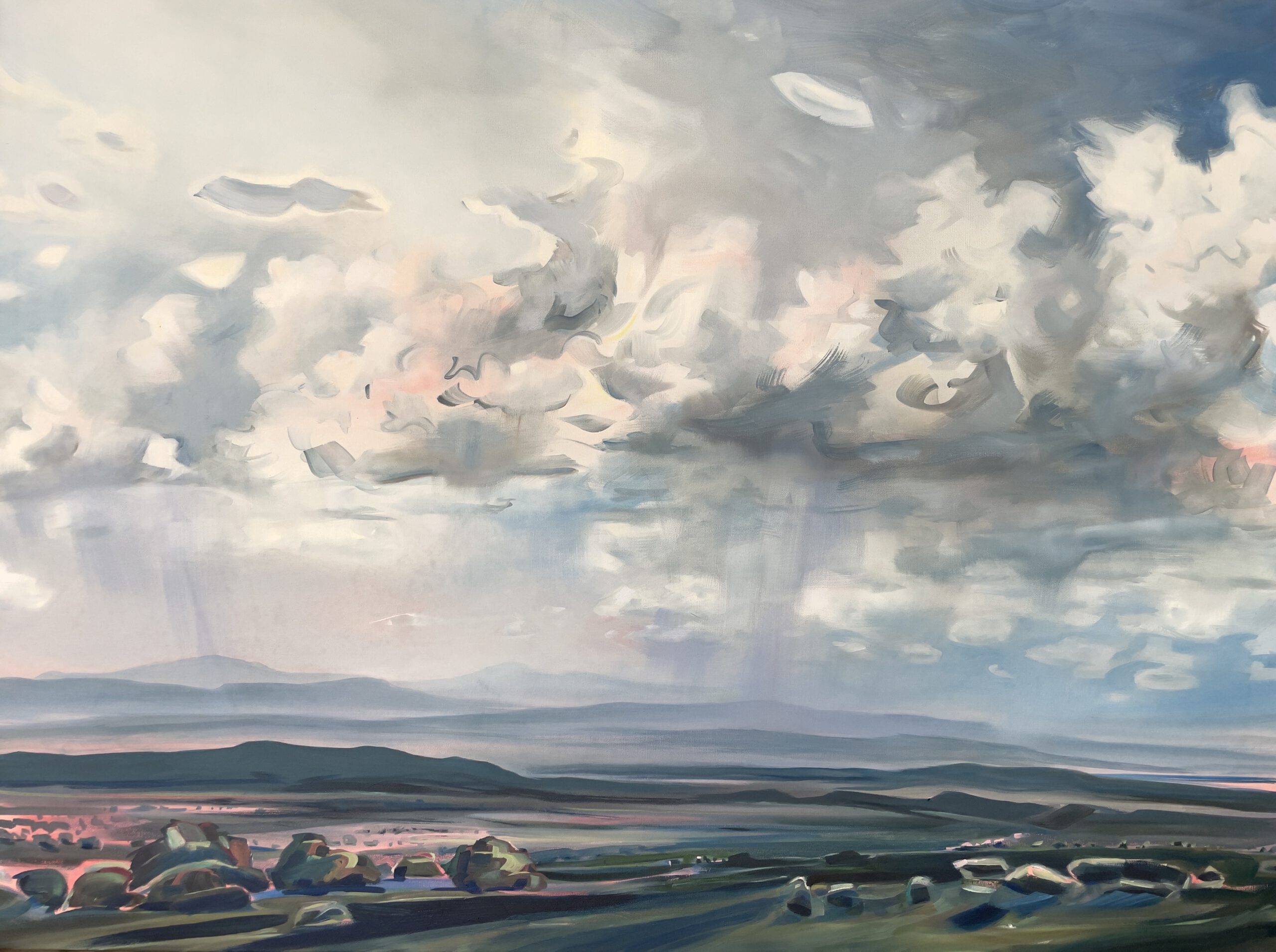 Painting by Rosanna Marmont — Purple Rain, 2026, oil on canvas