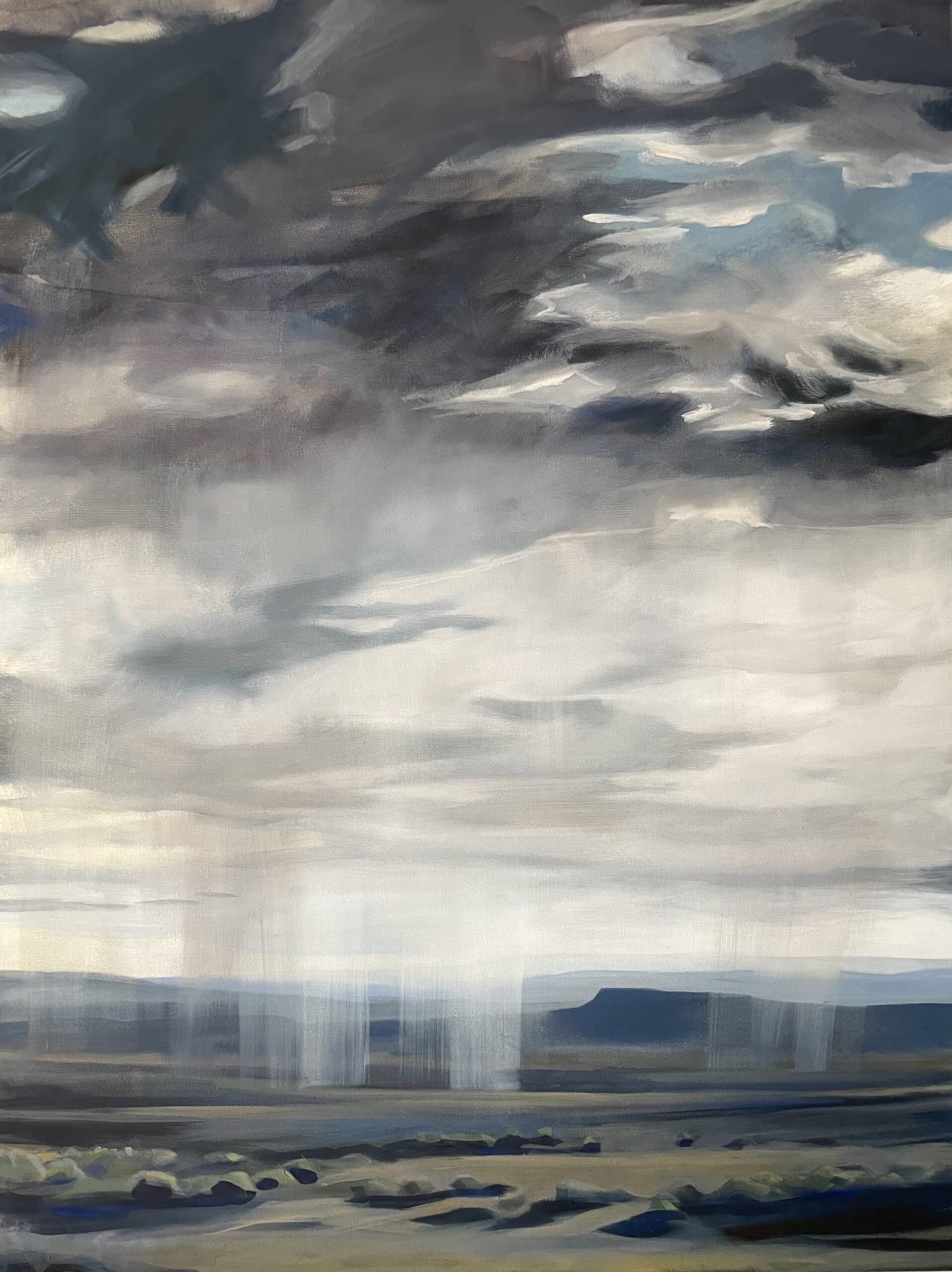 Painting by Rosanna Marmont — Showers, 2023, oil on canvas