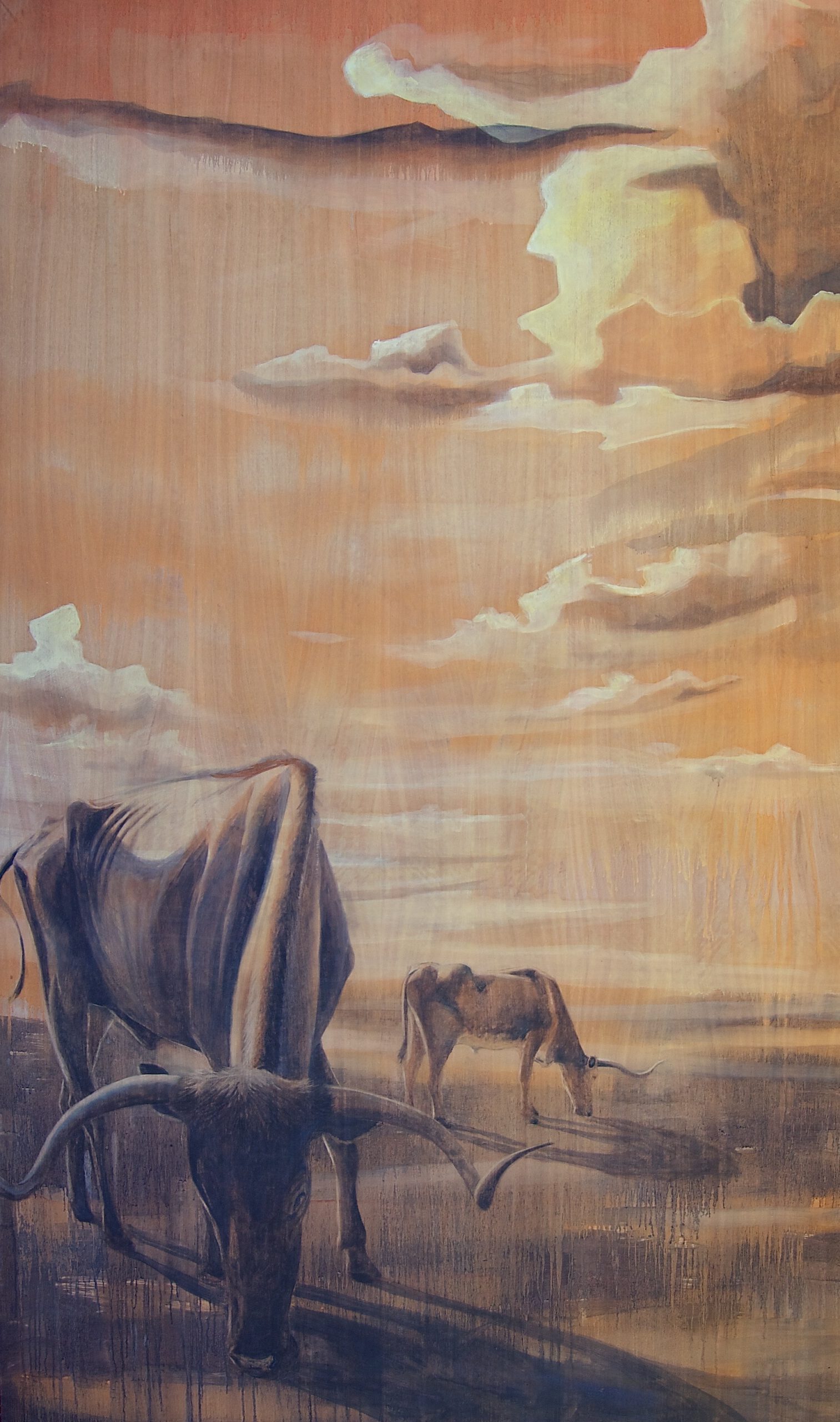 Painting by Rosanna Marmont — Star of Texas, 2015, oil on lyptus