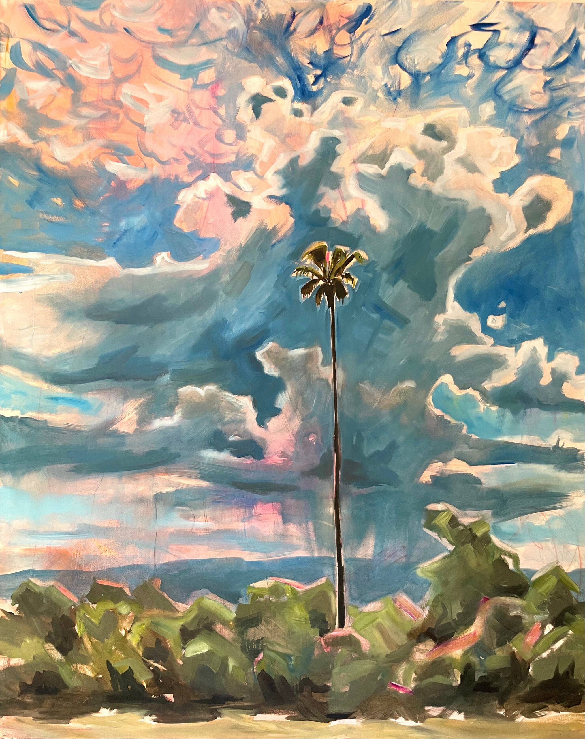 Painting by Rosanna Marmont — Tall Palm, 2023, oil on canvas