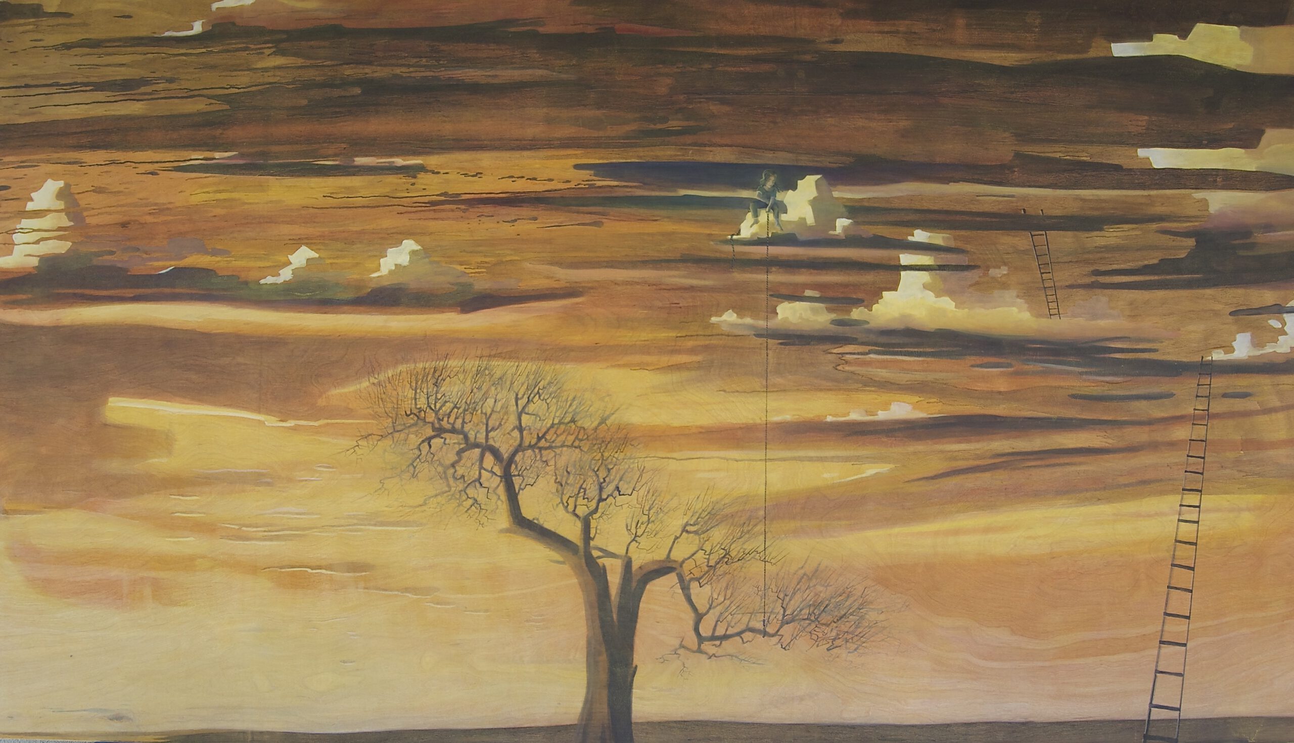 Painting by Rosanna Marmont — The Hanging Tree, 2015, oil on birch