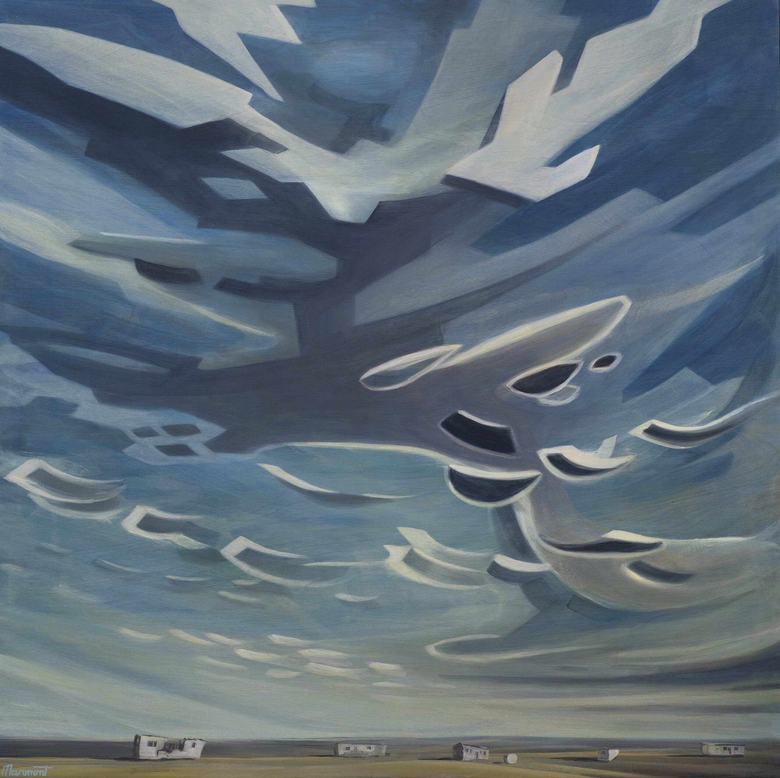 Painting by Rosanna Marmont — The Numbered Treaties, 2016, oil on birch