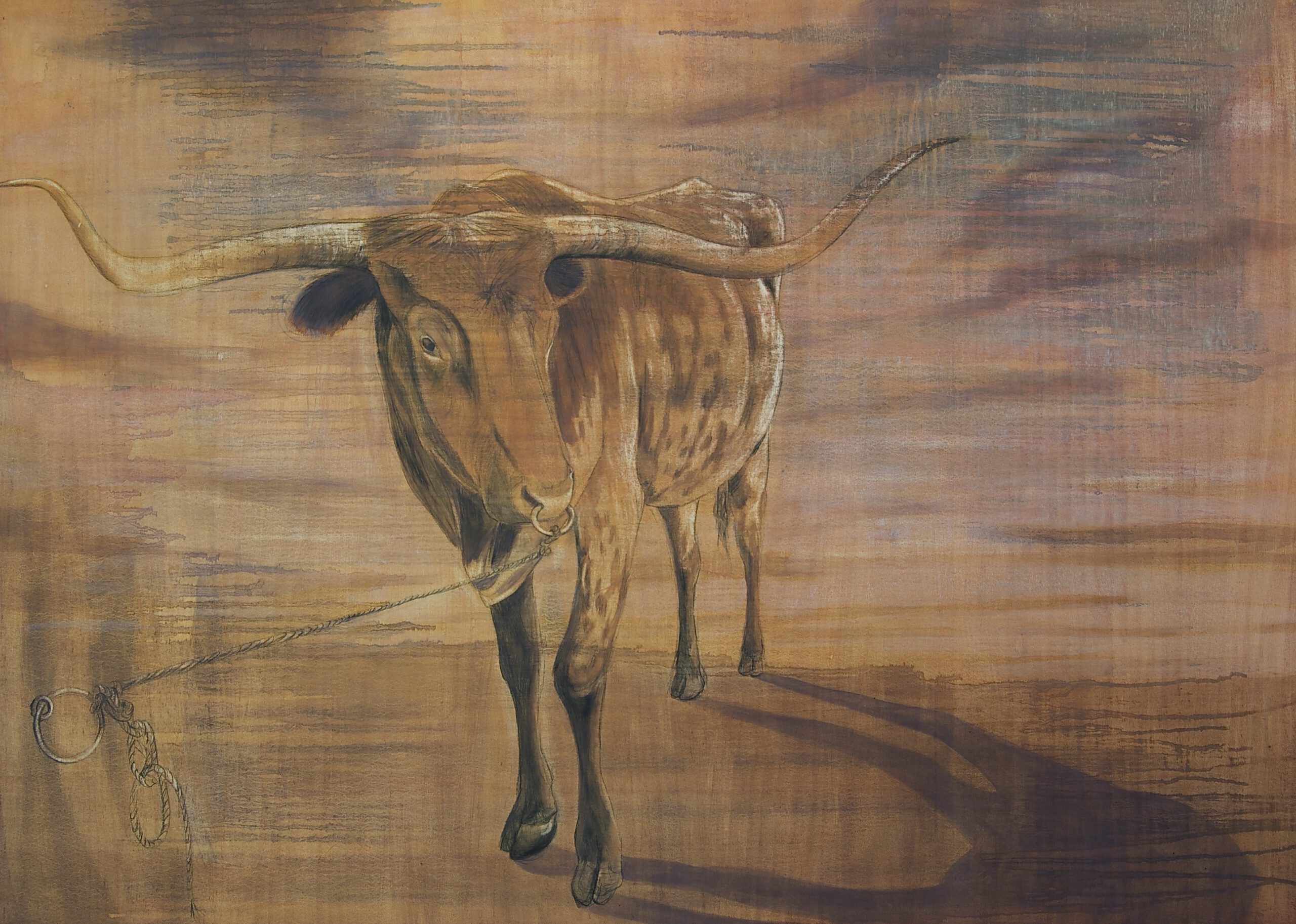 Painting by Rosanna Marmont — The Ring, 2015, oil on maple