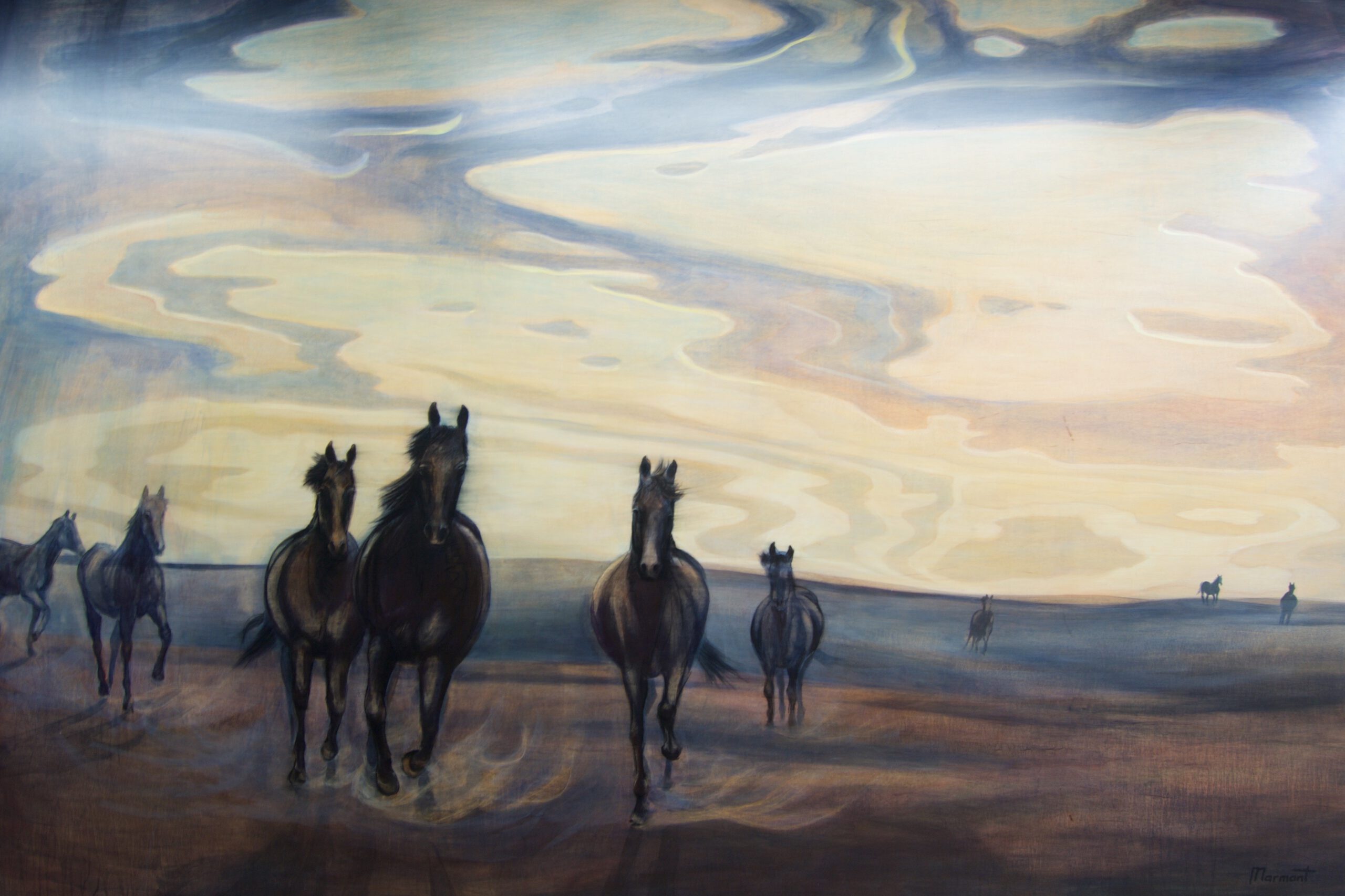 Painting by Rosanna Marmont — The Storm, 2015, oil on maple