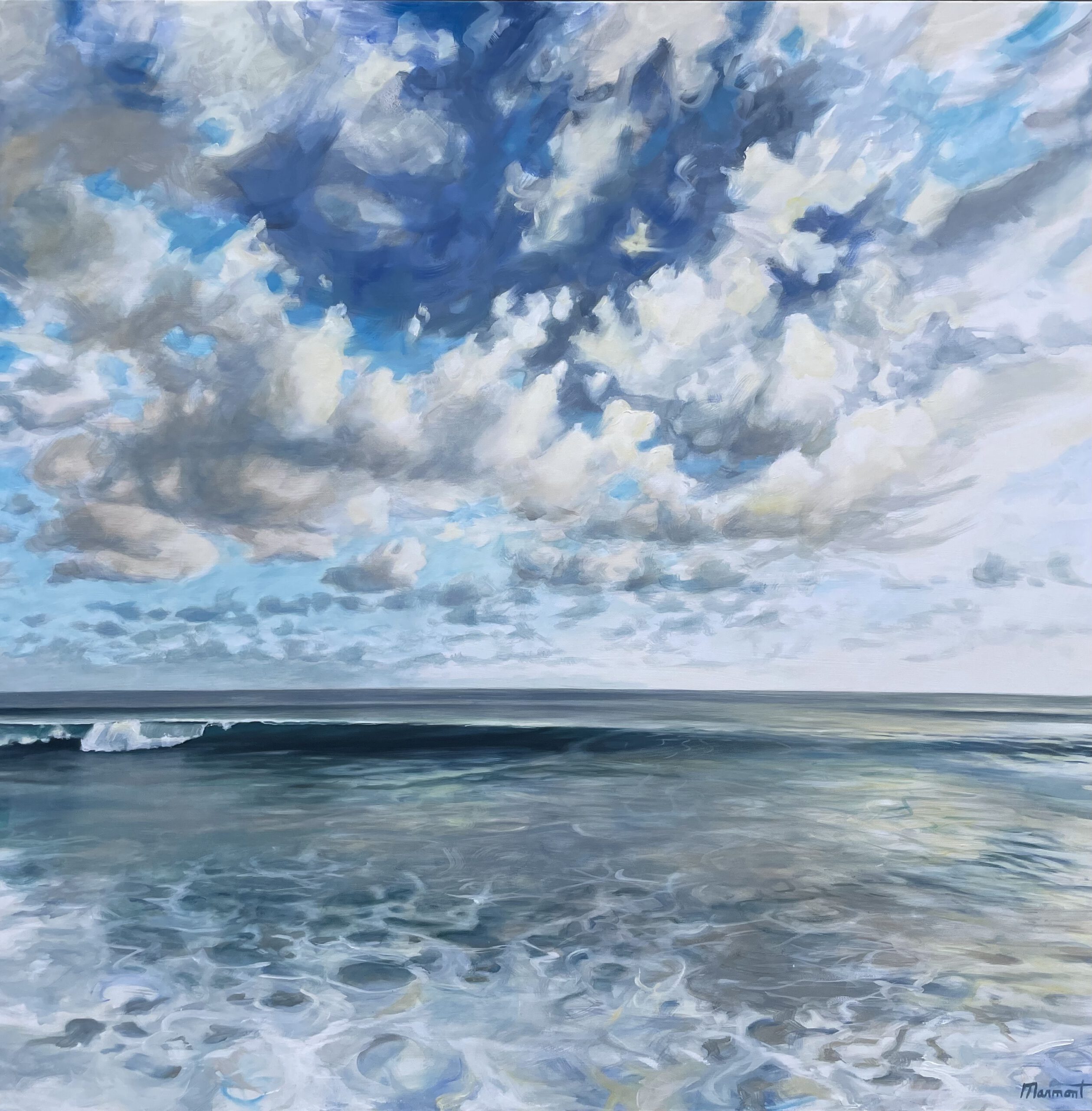 Painting by Rosanna Marmont — The Wave, 2025, oil on canvas