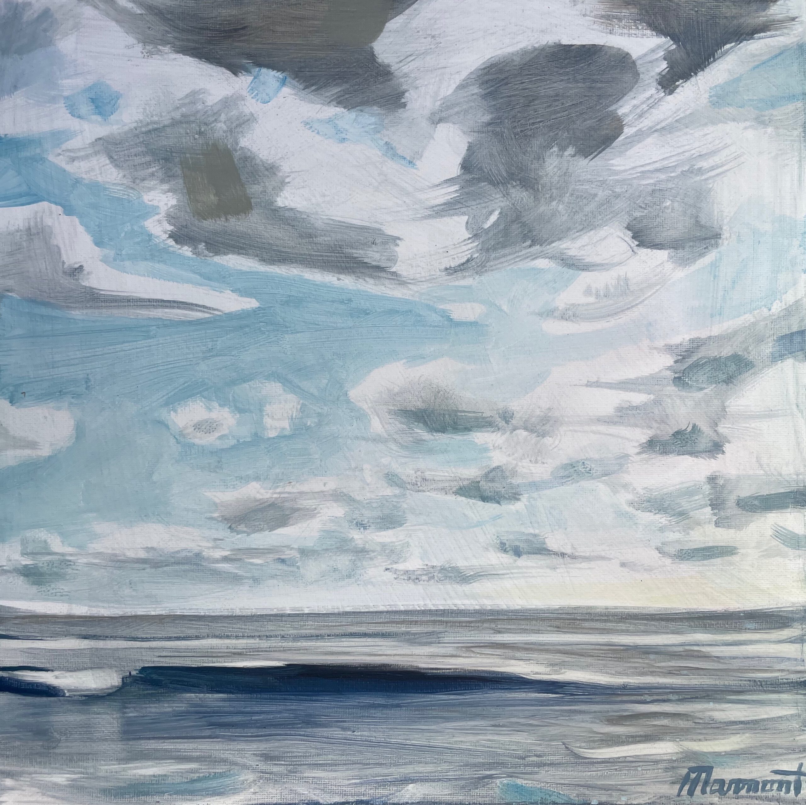 Painting by Rosanna Marmont — The Wave (study), 2025, oil on canvas