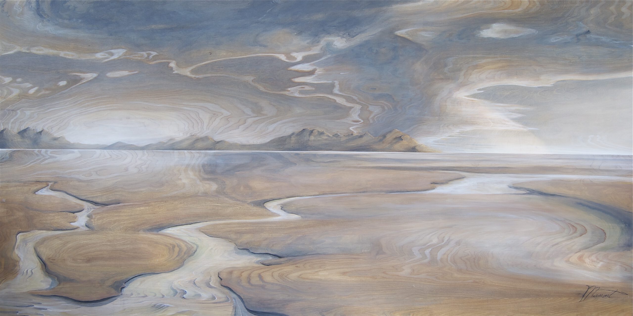Painting by Rosanna Marmont — Waterton, 2012, acrylic on maple